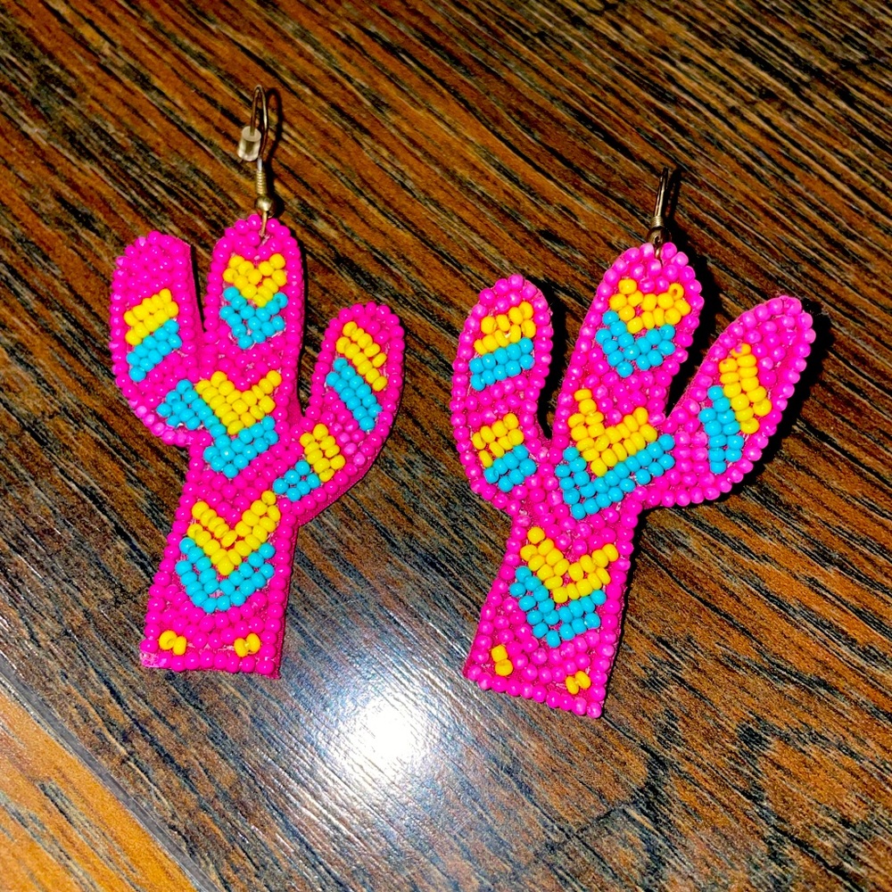 Colorful Cactus Earrings 🌵
